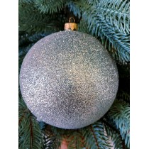 Новогодний шар "Блестки" Ø130мм серебро